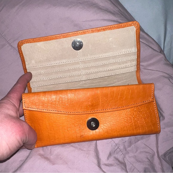Brand New Imported Leather w/ Stamped Croc Skin Wallet-Handmade in Nicaragua, CA - Picture 3 of 16